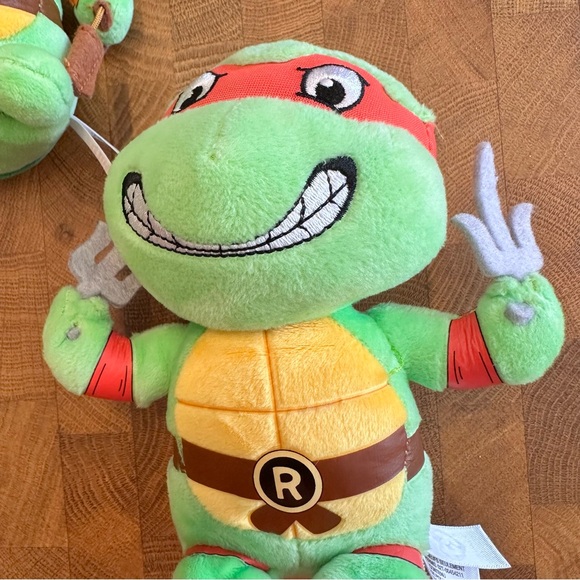 TY Teenage Mutant Ninja Turtle Plush Lot Of 3- Raphael Michelangelo Donatello - Picture 2 of 8